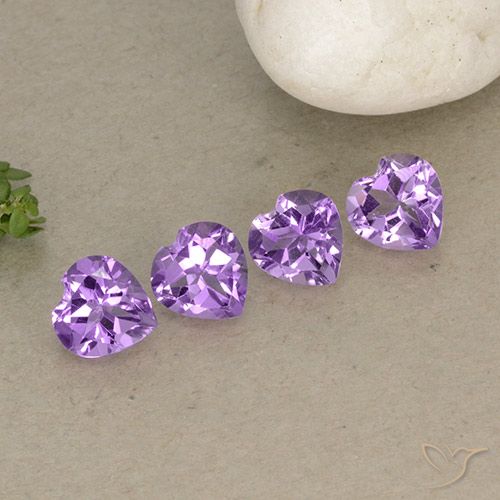 2.80ctw Naturel Violet violacé Améthyste, Cœur, VVS-VS