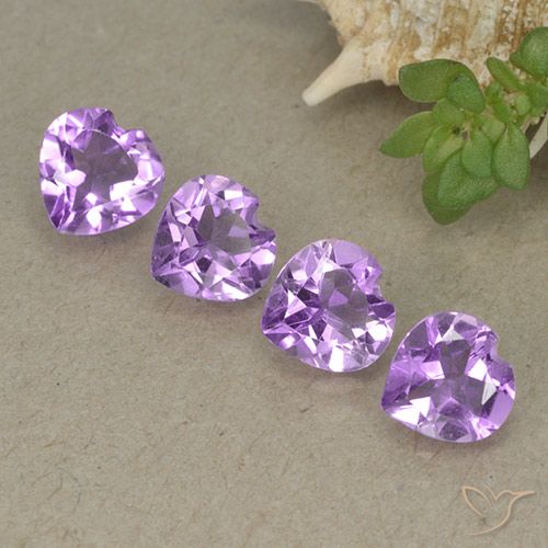 2.70ctw Naturel Violet vif Améthyste, Cœur, VVS-VS