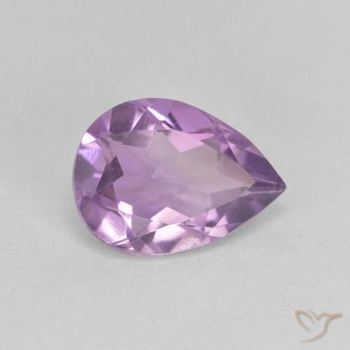 Améthyste Violet moyen naturelle En forme de poire, 1.48 ct, VVS-VS