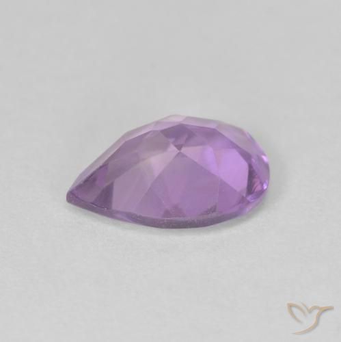 Améthyste Violet moyen naturelle En forme de poire, 1.48 ct, VVS-VS