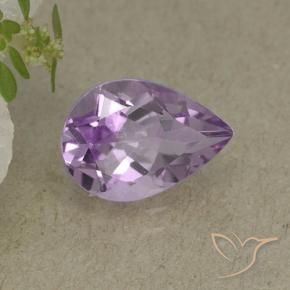 Améthyste Violet iris rosâtre naturelle En forme de poire, 1.84 ct, VVS-VS