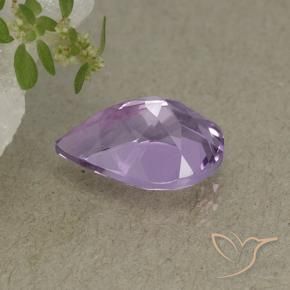 Améthyste Violet iris rosâtre naturelle En forme de poire, 1.84 ct, VVS-VS