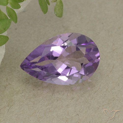 2.05ct Naturel Violet foncé Améthyste, En forme de poire, VVS-VS