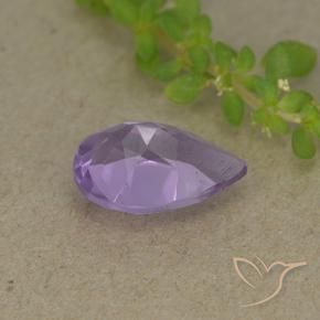 Améthyste Violet moyen naturelle En forme de poire, 1.72 ct, VVS-VS