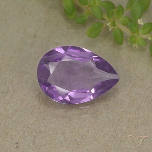 1.40ct Naturel Violet moyen Améthyste, En forme de poire, VVS-VS