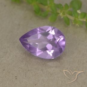 Améthyste Violet iris profond naturelle En forme de poire, 1.56 ct, VVS-VS