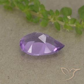 Améthyste Violet iris profond naturelle En forme de poire, 1.56 ct, VVS-VS