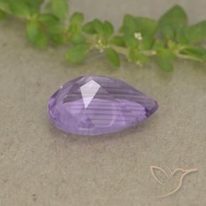 Améthyste Violet iris profond naturelle En forme de poire, 1.75 ct, VVS-VS