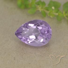 Améthyste Violet moyen naturelle En forme de poire, 2.11 ct, VVS-VS