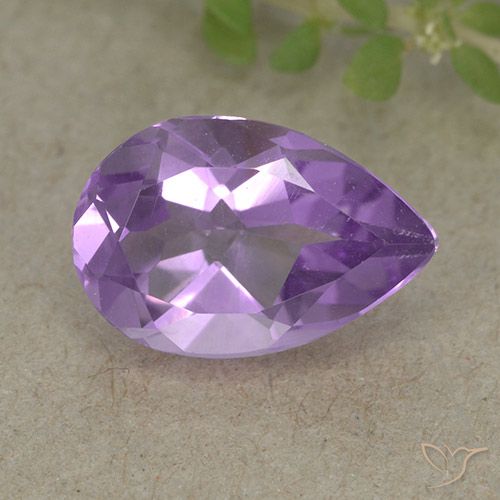 1.58ct Naturel Violet Rosâtre Améthyste, En forme de poire, VVS-VS
