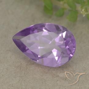 Améthyste Violet Rosâtre naturelle En forme de poire, 1.58 ct, VVS-VS