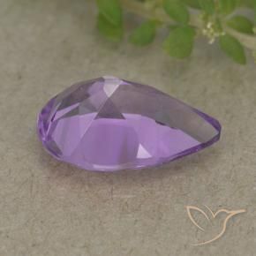 Améthyste Violet Rosâtre naturelle En forme de poire, 1.58 ct, VVS-VS
