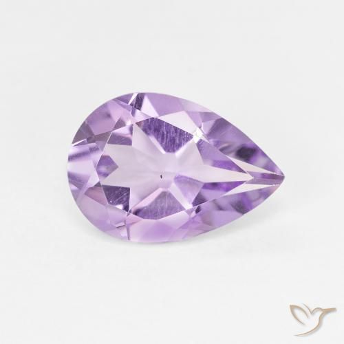 Améthyste Violet iris profond naturelle En forme de poire, 1.63 ct, VVS-VS