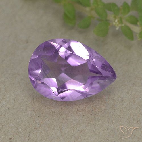 1.80ct Naturel Violet moyen Améthyste, En forme de poire, VVS-VS