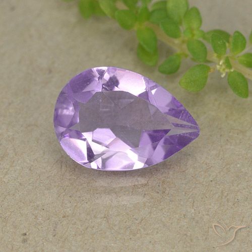 1.46ct Naturel Violet Rosâtre Améthyste, En forme de poire, VVS-VS