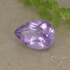 Améthyste Violet moyen naturelle En forme de poire, 1.83 ct, VVS-VS