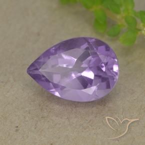 Améthyste Violet moyen naturelle En forme de poire, 1.91 ct, VVS-VS