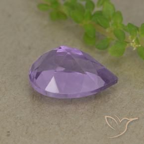 Améthyste Violet moyen naturelle En forme de poire, 1.91 ct, VVS-VS