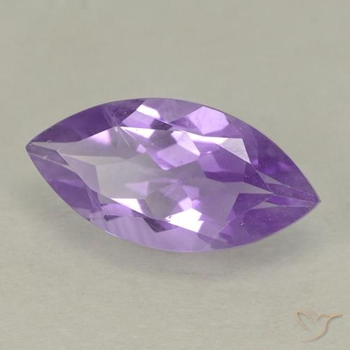 Améthyste violet moyen naturelle marquise, 1,75 ct, VS