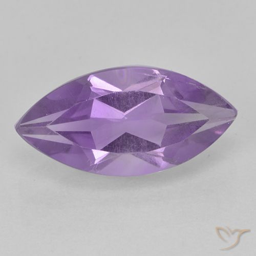 Améthyste Violet iris rosâtre naturelle Marquise, 1.55 ct, VS