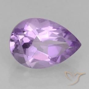 Améthyste Violet moyen naturelle En forme de poire, 1.78 ct, VS
