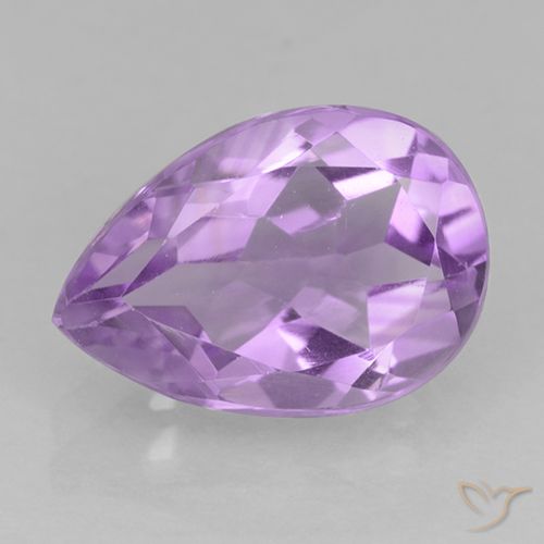 1.90ct Naturel Violet Rosâtre Améthyste, En forme de poire, VVS-VS
