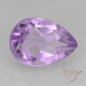 Améthyste Violet Rosâtre naturelle En forme de poire, 1.90 ct, VVS-VS