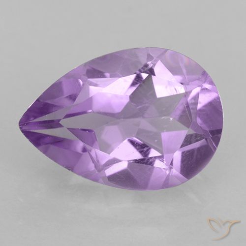 1.70ct Naturel Violet rose moyen Améthyste, En forme de poire, VVS-VS