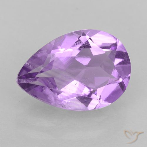 1.67ct Naturel Violet rose moyen Améthyste, En forme de poire, VVS-VS