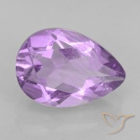 Améthyste Violet rose moyen naturelle En forme de poire, 1.67 ct, VVS-VS
