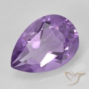 Améthyste Violet moyen naturelle En forme de poire, 1.83 ct, VS-SI