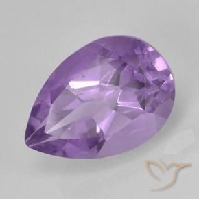 Améthyste Violet moyen naturelle En forme de poire, 1.71 ct, VS