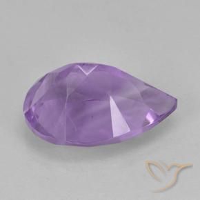 Améthyste Violet moyen naturelle En forme de poire, 1.71 ct, VS