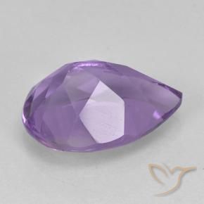 Améthyste Violet moyen naturelle En forme de poire, 1.83 ct, VVS-VS
