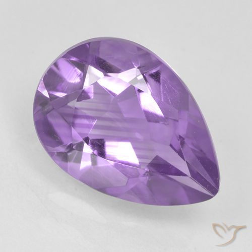1.74ct Naturel Violet moyen Améthyste, En forme de poire, VVS-VS