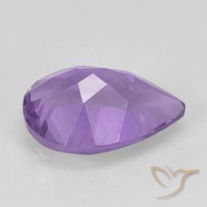 Améthyste Violet moyen naturelle En forme de poire, 1.74 ct, VVS-VS