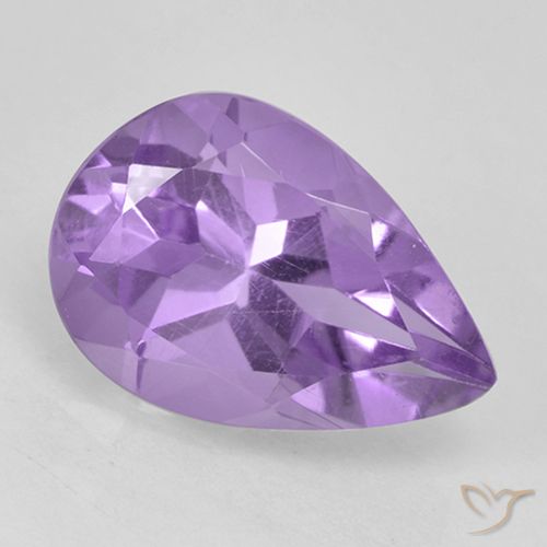 1.80ct Naturel Violet moyen Améthyste, En forme de poire, VVS-VS