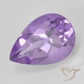 Améthyste Violet moyen naturelle En forme de poire, 1.80 ct, VVS-VS