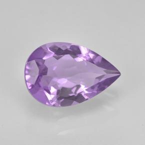 Améthyste Violet moyen naturelle En forme de poire, 1.48 ct, VVS-VS