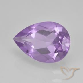 Améthyste Violet moyen naturelle En forme de poire, 1.74 ct, VVS-VS
