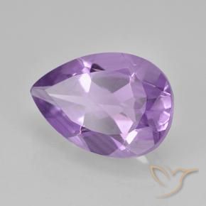 Améthyste Violet moyen naturelle En forme de poire, 1.78 ct, VVS-VS