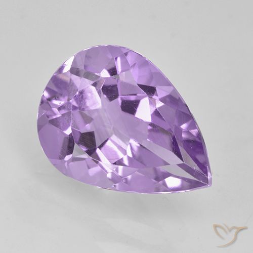 2.17ct Naturel Violet moyen Améthyste, En forme de poire, VVS-VS