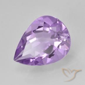 Améthyste Violet moyen naturelle En forme de poire, 2.17 ct, VVS-VS