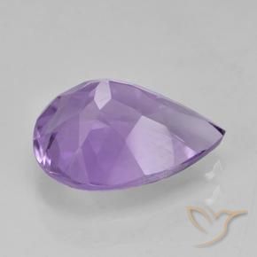 Améthyste Violet moyen naturelle En forme de poire, 2.17 ct, VVS-VS