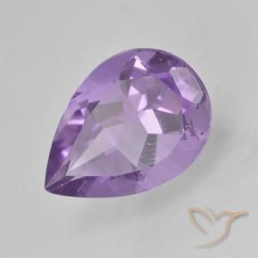 Améthyste Violet moyen naturelle En forme de poire, 1.96 ct, VVS-VS