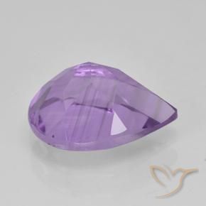 Améthyste Violet moyen naturelle En forme de poire, 1.96 ct, VVS-VS