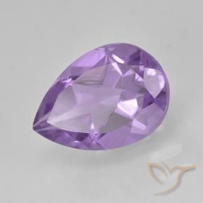 Améthyste Violet Rosâtre naturelle En forme de poire, 1.87 ct, VVS-VS