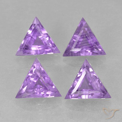 2.44ctw Naturel Violet moyen Améthyste, Trillion, VS
