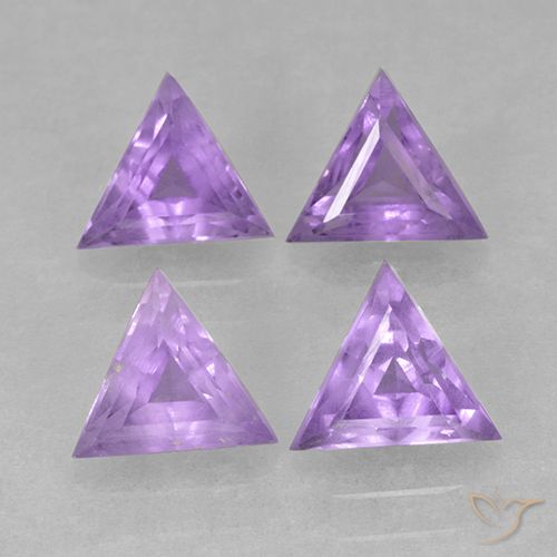 2.25ctw Naturel Violet moyen Améthyste, Trillion, VS