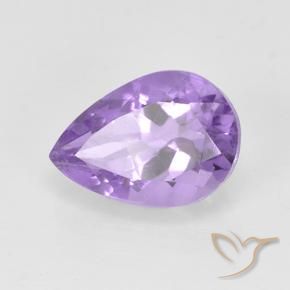 Améthyste teinte violet profond naturelle en forme de poire, 2,04 ct, VVS-VS